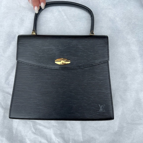 Louis Vuitton Malesherbes Bag Black Epi Leather Top Handle 🖤▪️◼️ - Picture 2 of 14